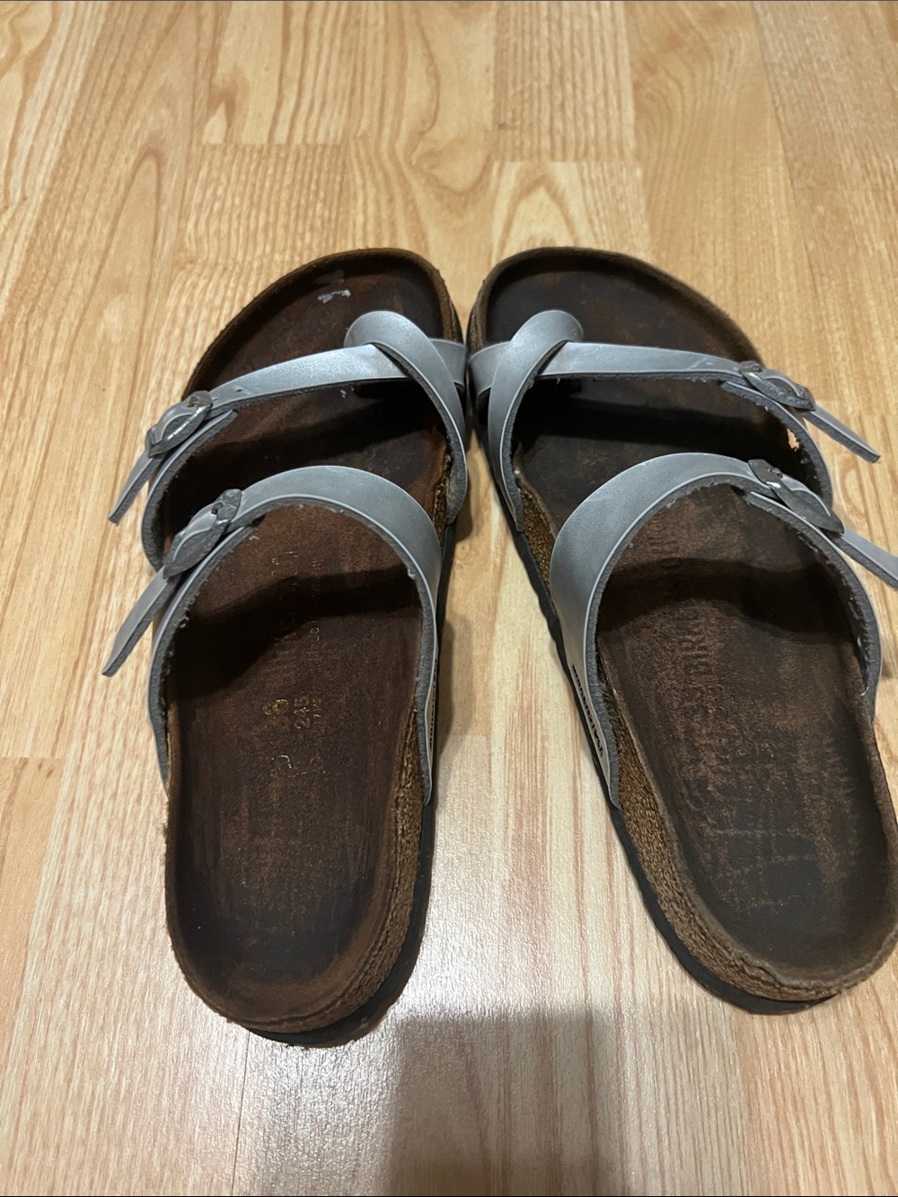 Gray Double-Strap Women's Slide Sandals - Birkenstock